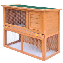 Load image into Gallery viewer, Outdoor Rabbit Hutch 1-Door Wood Animal Cage Living House Multi Colors
