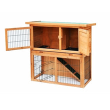 Load image into Gallery viewer, 36&quot; Waterproof 2 Tiers Pet Rabbit Hutch Chicken Coop Cage Hen House Wood Color
