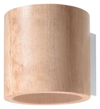 Load image into Gallery viewer, Wall Lamp ORBIS Up/Down Natural Wood Round Tube Boho Design LED G9
