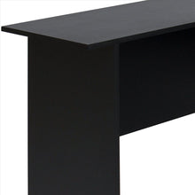 Load image into Gallery viewer, FCH L-Shaped Wood Right-angle Computer Desk with Two-layer Bookshelves Black
